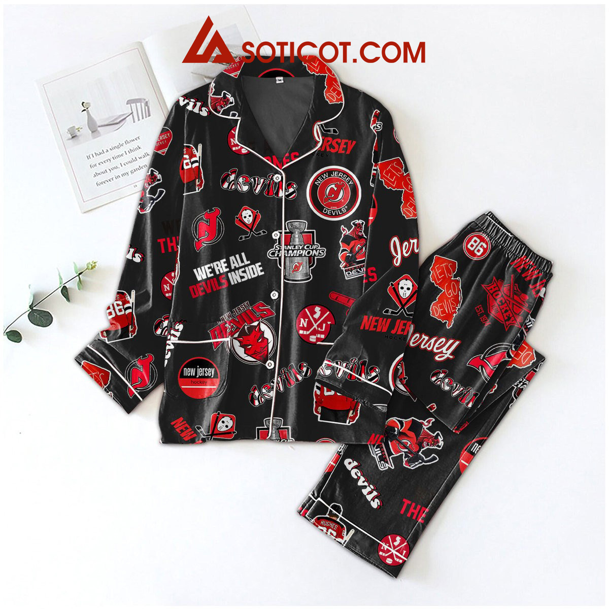 New Jersey Devils Stanley Cup Champions Pajamas Set2B1 vbAmZ