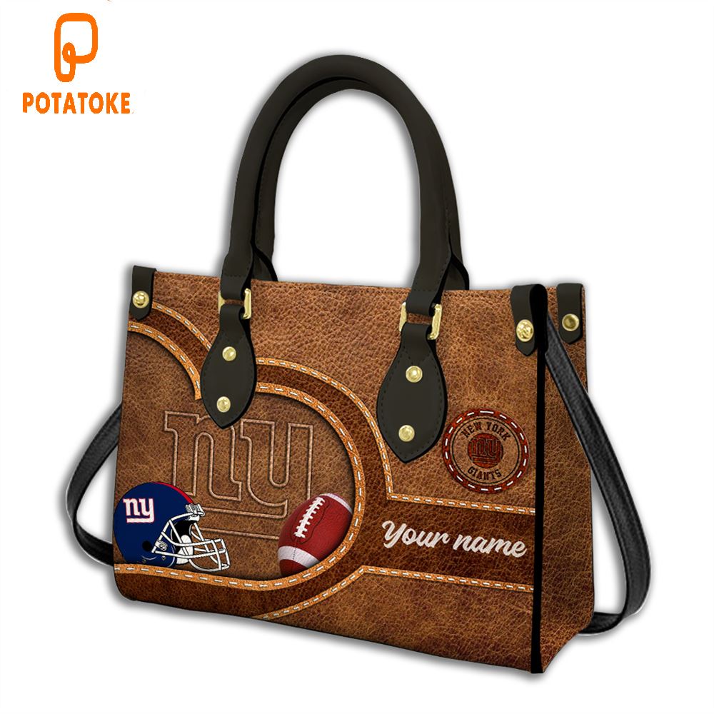 New York Giants Custom Name NFL Leather Bag