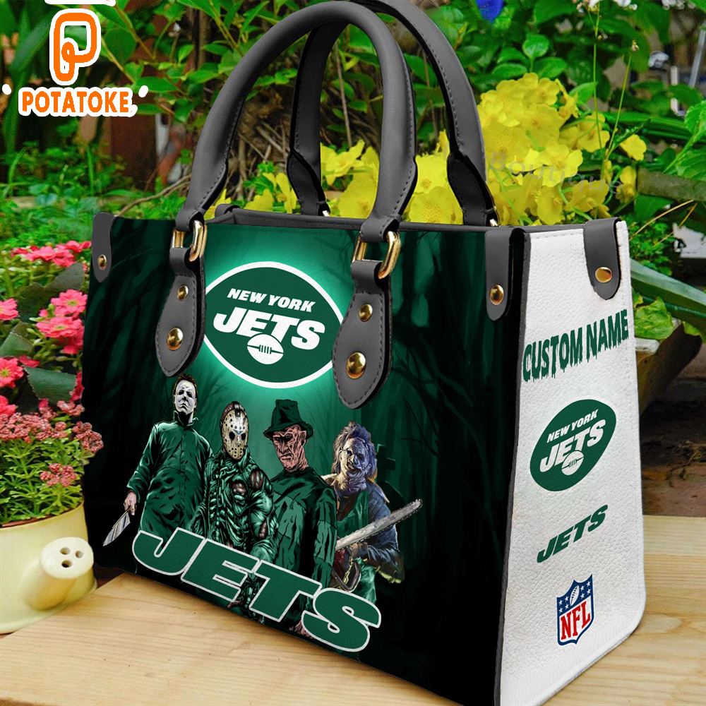 New York Jets NFL Halloween Women Leather Hand Bag