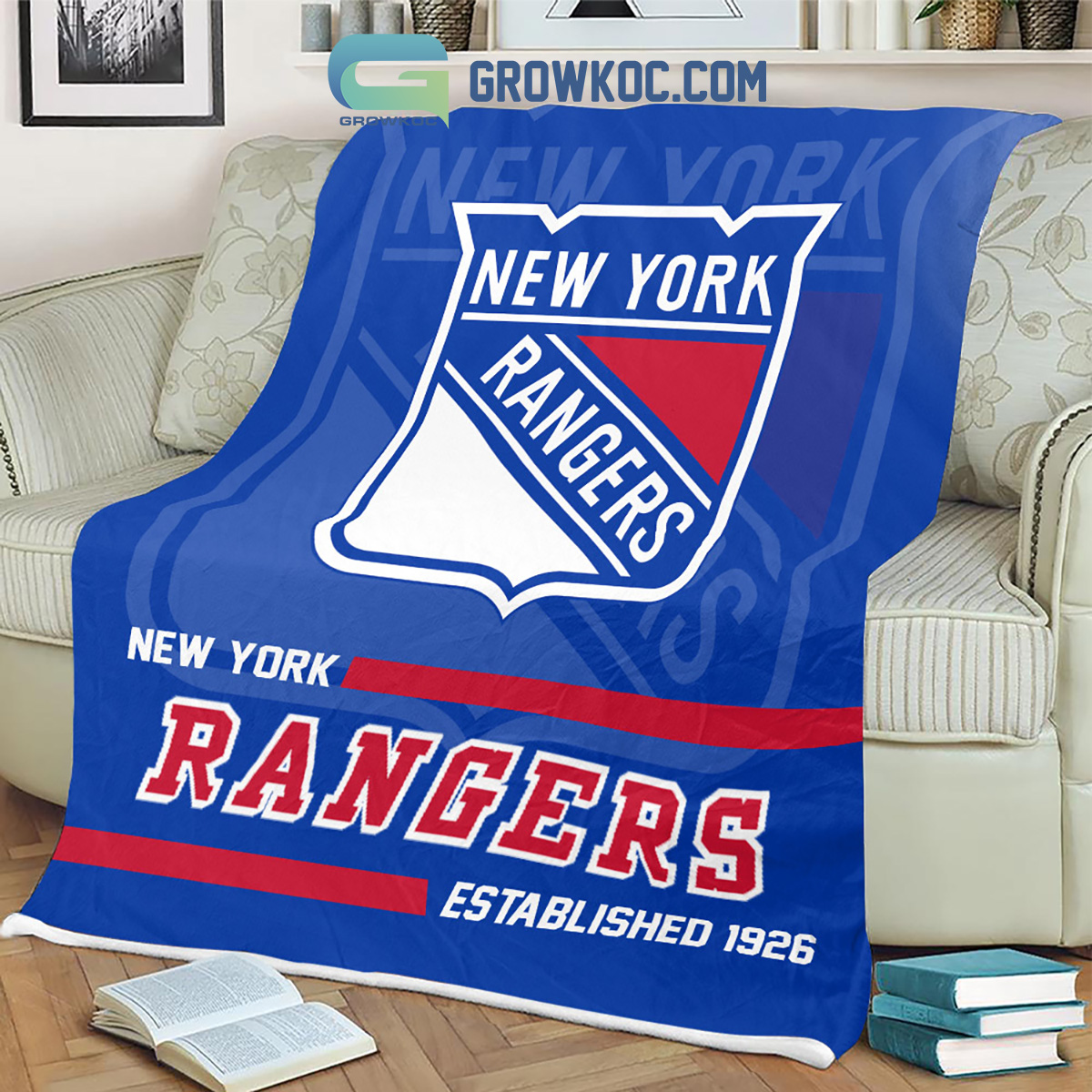 New York Rangers Established 1926 Fleece Blanket Quilt2B1 Okj9c