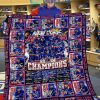 New York Rangers NHL 2024 Champions Fleece Blanket Quilt