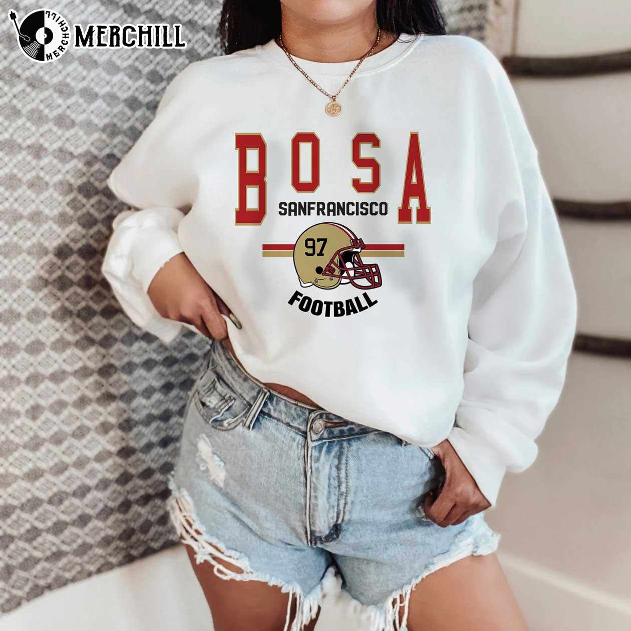 Nick Bosa San Francisco Football Sweatshirt Gift for 49ers Fans