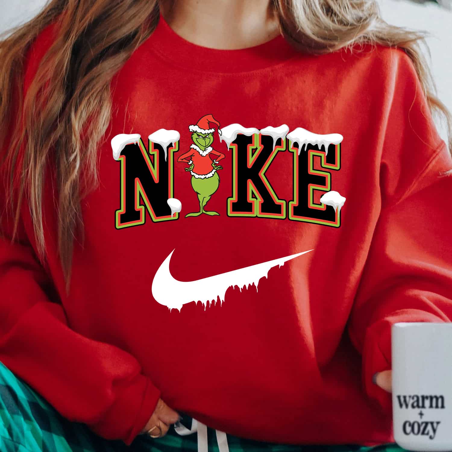 Nike Grinch Funny Christmas Sweatshirt For Men Womens Christmas Gifts 2022 for Her Xmas Gifts for Him 3