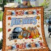 North Carolina Tar Heels NCAA Football Welcome Fall Pumpkin Halloween Fleece Blanket Quilt2B1 KODdJ