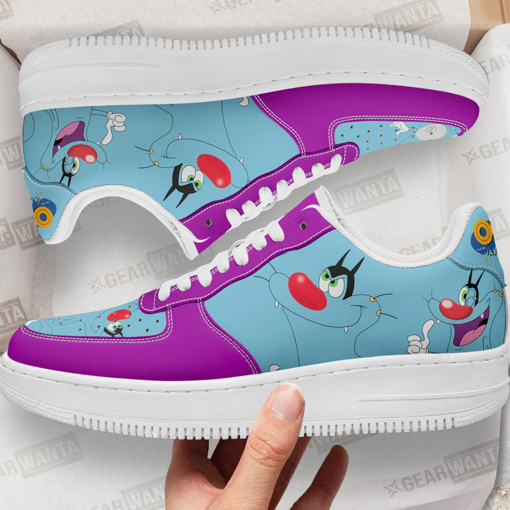 Oggy Air Sneakers Custom Oggy and the Cockroaches Cartoon Shoes 1 GearWanta