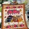 Ole Miss Rebels NCAA Football Welcome Fall Pumpkin Halloween Fleece Blanket Quilt2B1 mK4Yo