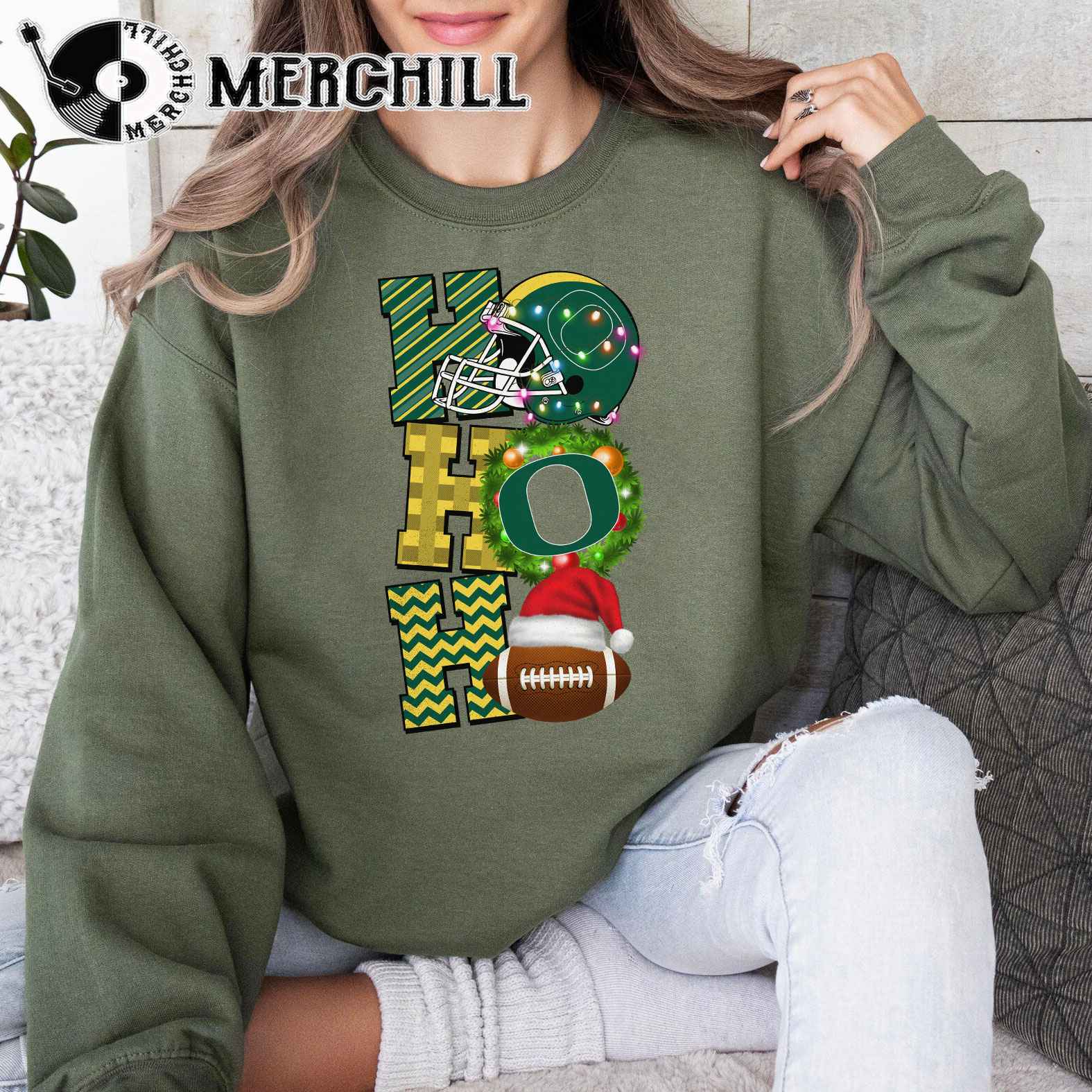 Oregon Ducks Football Christmas Sweatshirt Christmas Game Day Shirt 4