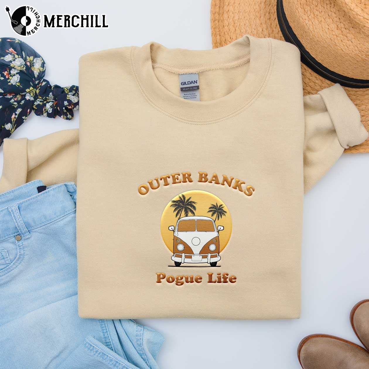 Outer Banks Pogue Life Shirt OBX Embroidered Sweatshirt