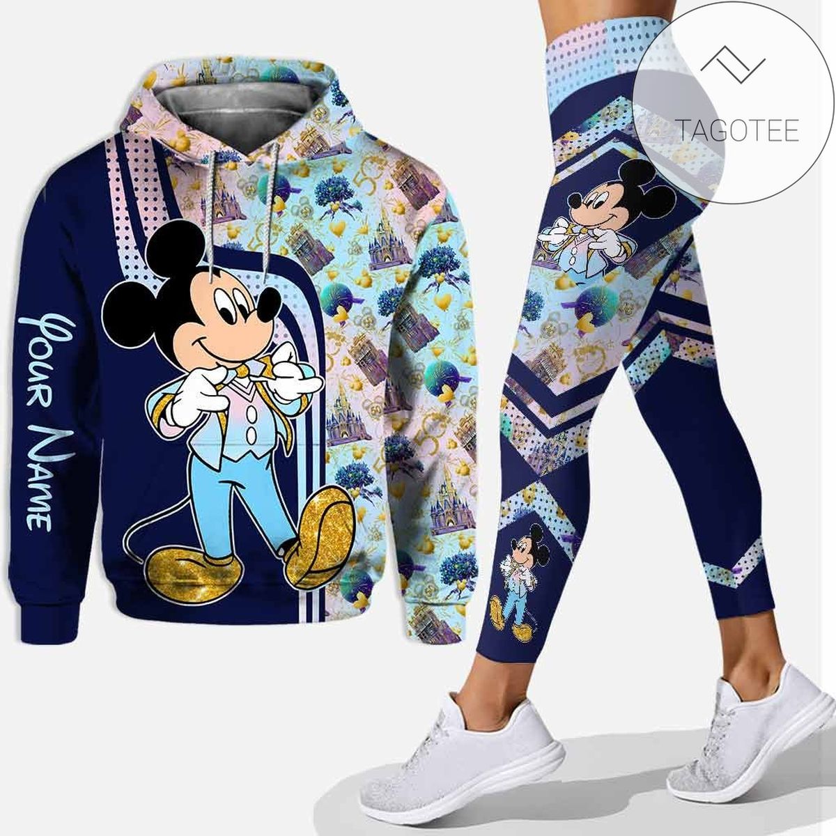 Personalized Cute Mickey Mouse Hoodie And Leggings