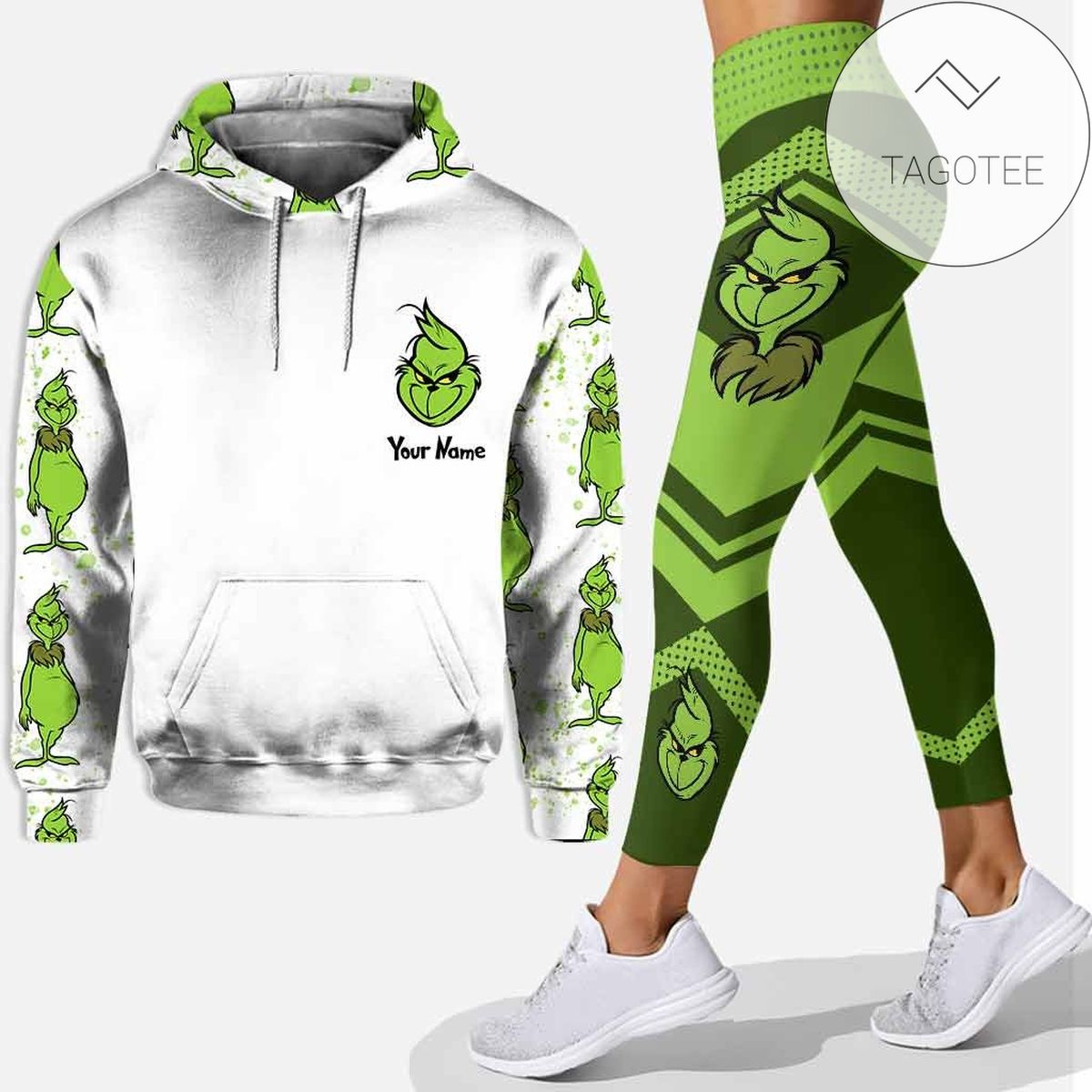 Personalized Grinch Rock Paper Scissors Throat Punch I Win All Over Print 3D Hoodie Leggings