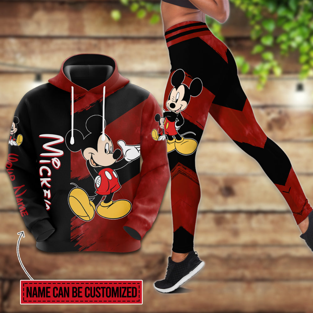 PersonalizedMickeyMousePatternHoodieAndLeggingsSet 1