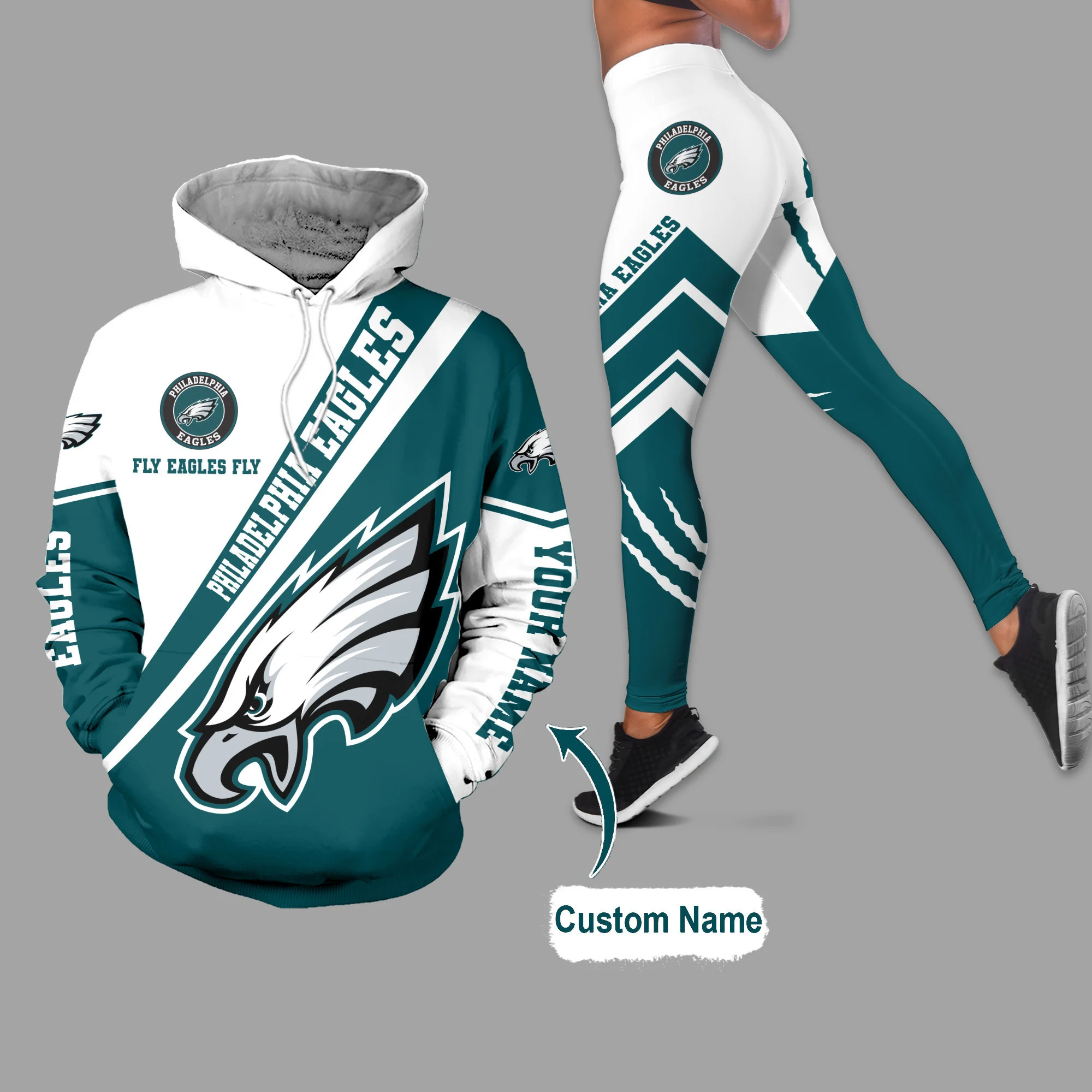 Philadelphia Eagles Customized Hoodie Leggings Set2B1 zjvcf