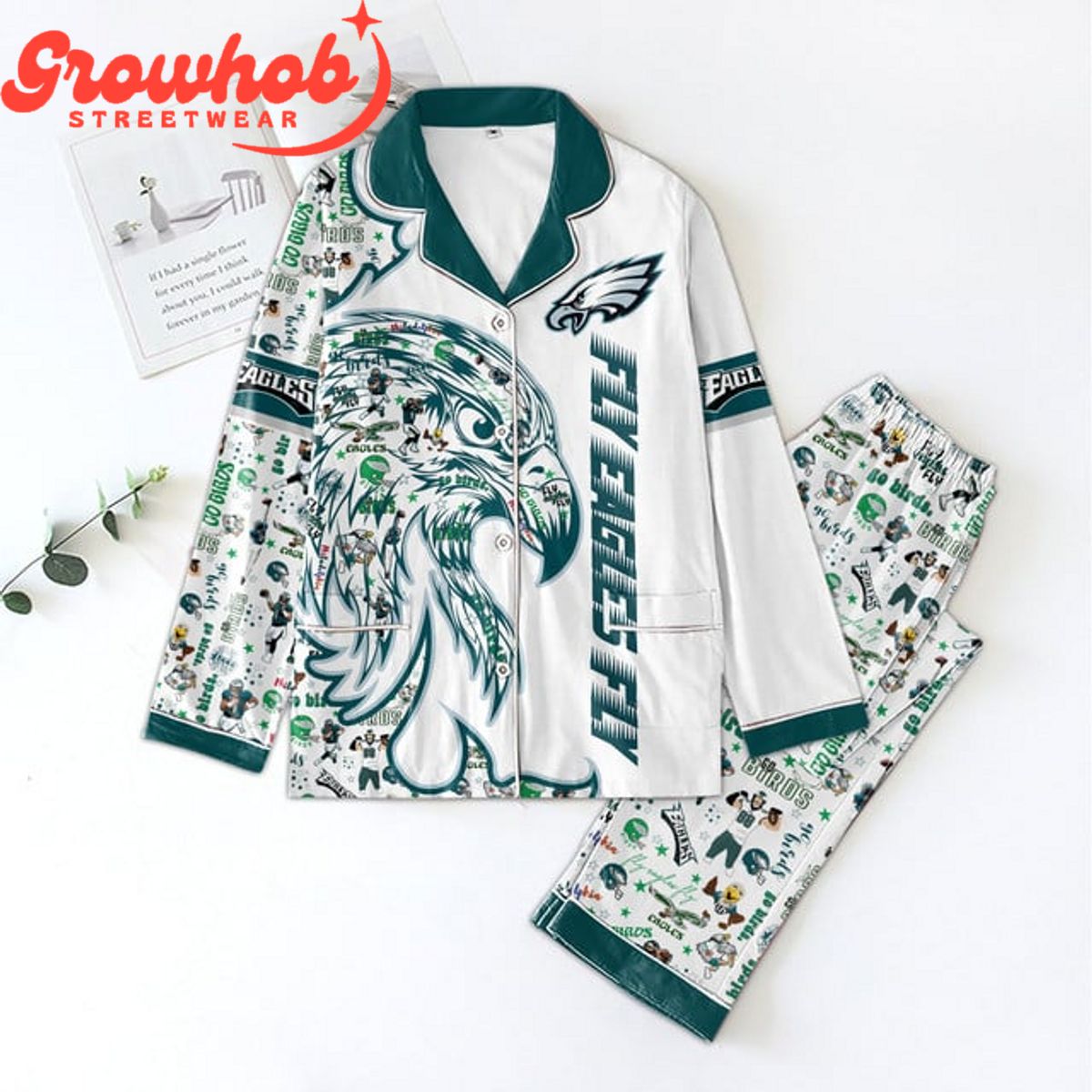 Philadelphia Eagles Fly Eagles Fly Polyester Pajamas Set 8e4907 0