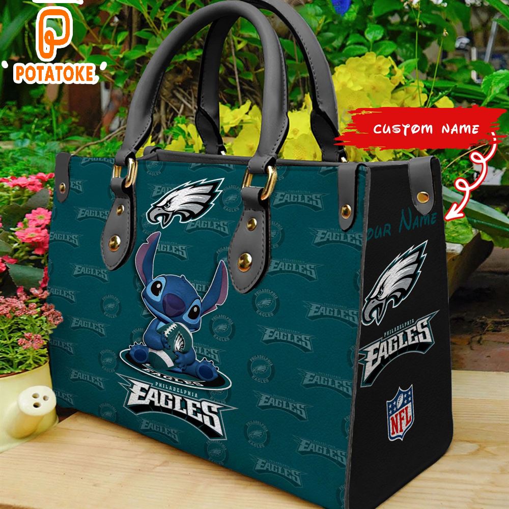 Philadelphia Eagles Stitch Women Leather Hand Bag