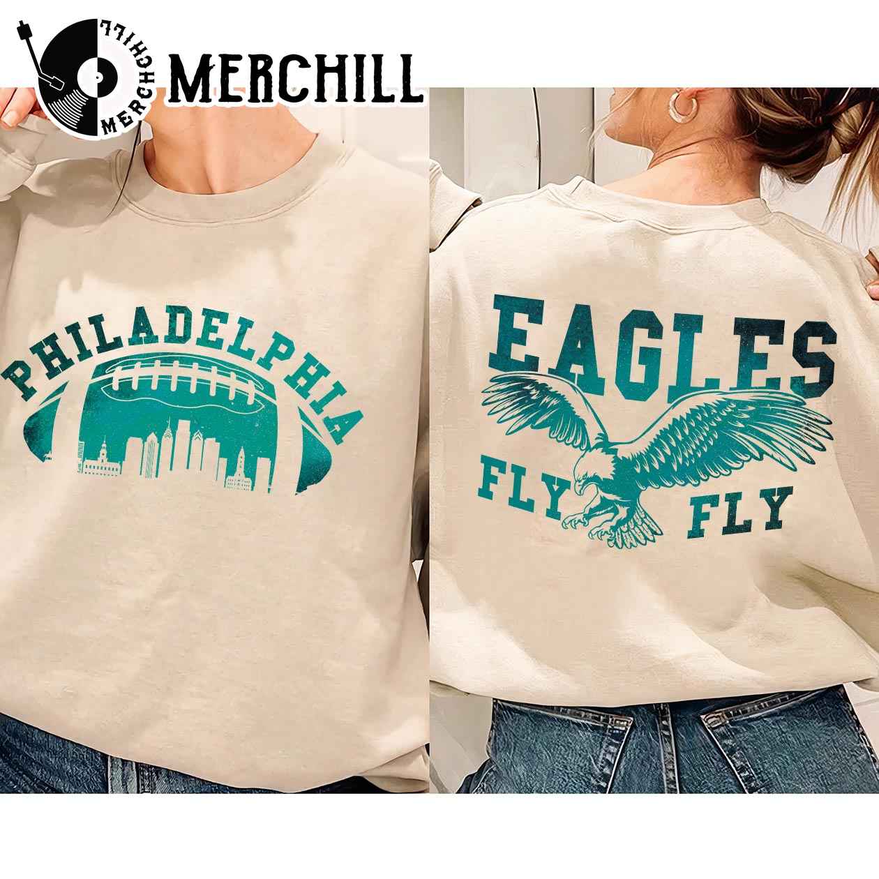 Philadelphia Football Sweatshirt Eagles Fly Fly