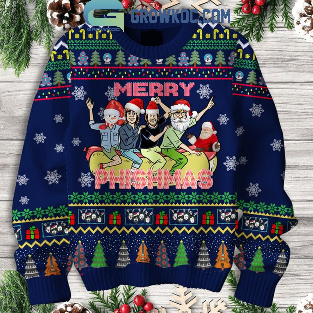 Phish Band Merry Phishmas Christmas Navy Design Ugly Sweater 1 8zD1n