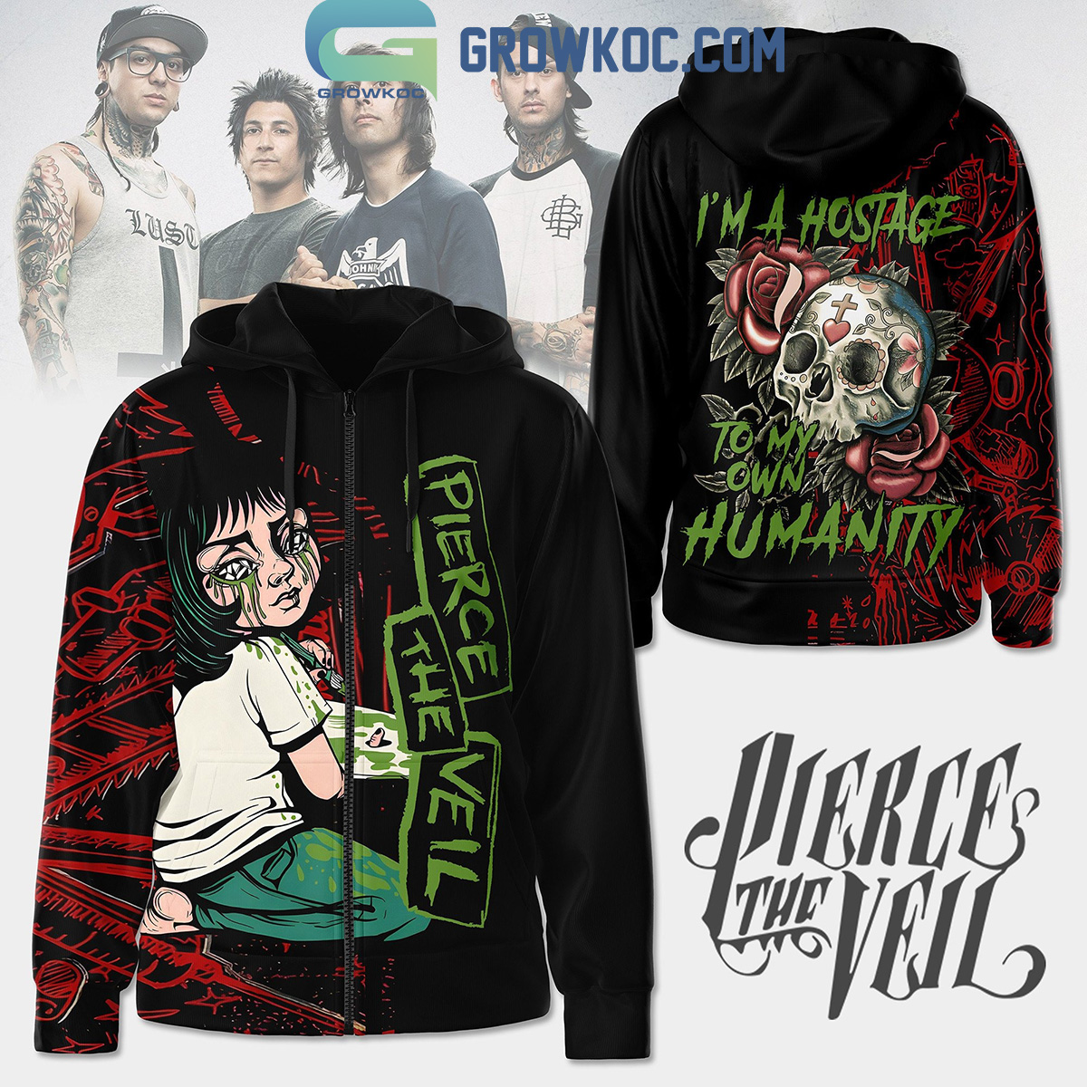 Pierce The Veil Im A Hostage To My Own Humanity Hoodie Shirts2B1 b0cJZ