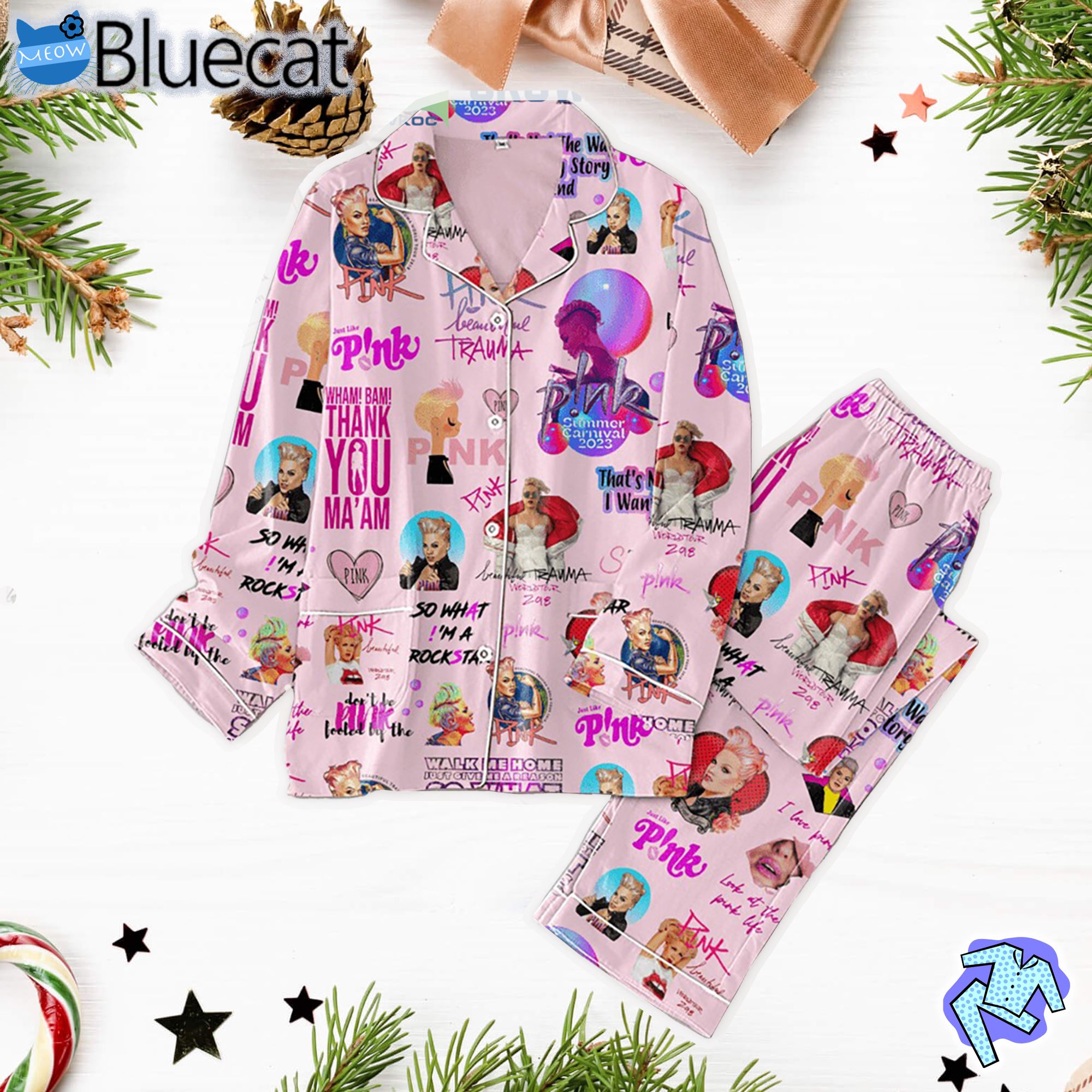 Pink Summer Carnival 2023 Im A Rockstar Pajamas Set ed3294 0