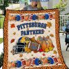 Pittsburgh Panthers NCAA Football Welcome Fall Pumpkin Halloween Fleece Blanket Quilt2B1 qbtWP