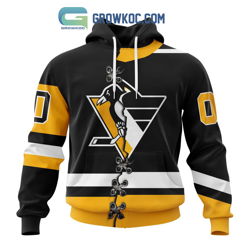 Pittsburgh Penguins Mix Reverse Retro Personalized Hoodie Shirts2B1 xeP8C