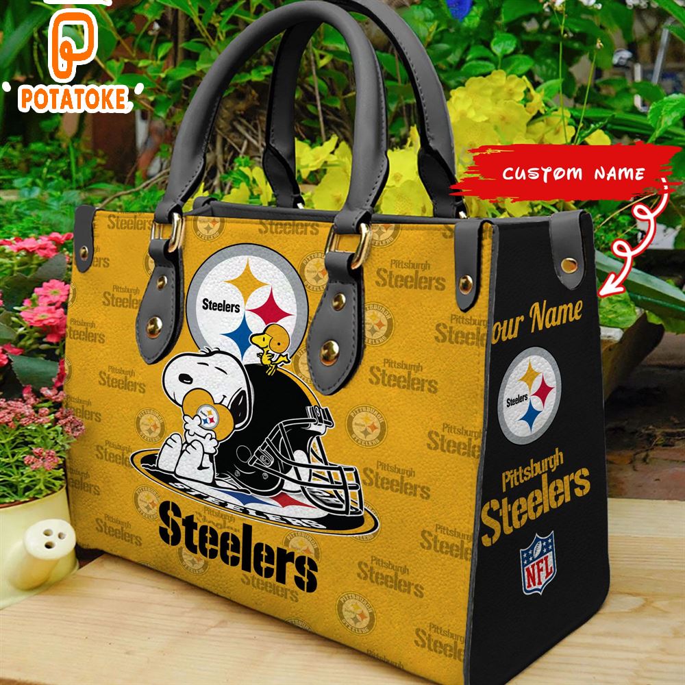 Pittsburgh Steelers Snoopy Women Leather Hand Bag