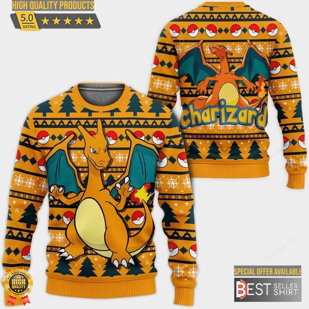 Pokemon Anime Charizard Ugly Sweater Christmas Gifts 1