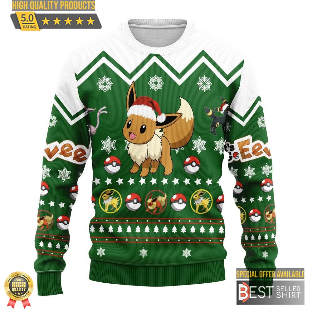 Pokemon Anime Eevee Ugly Sweater Gifts Christmas Gifts 1