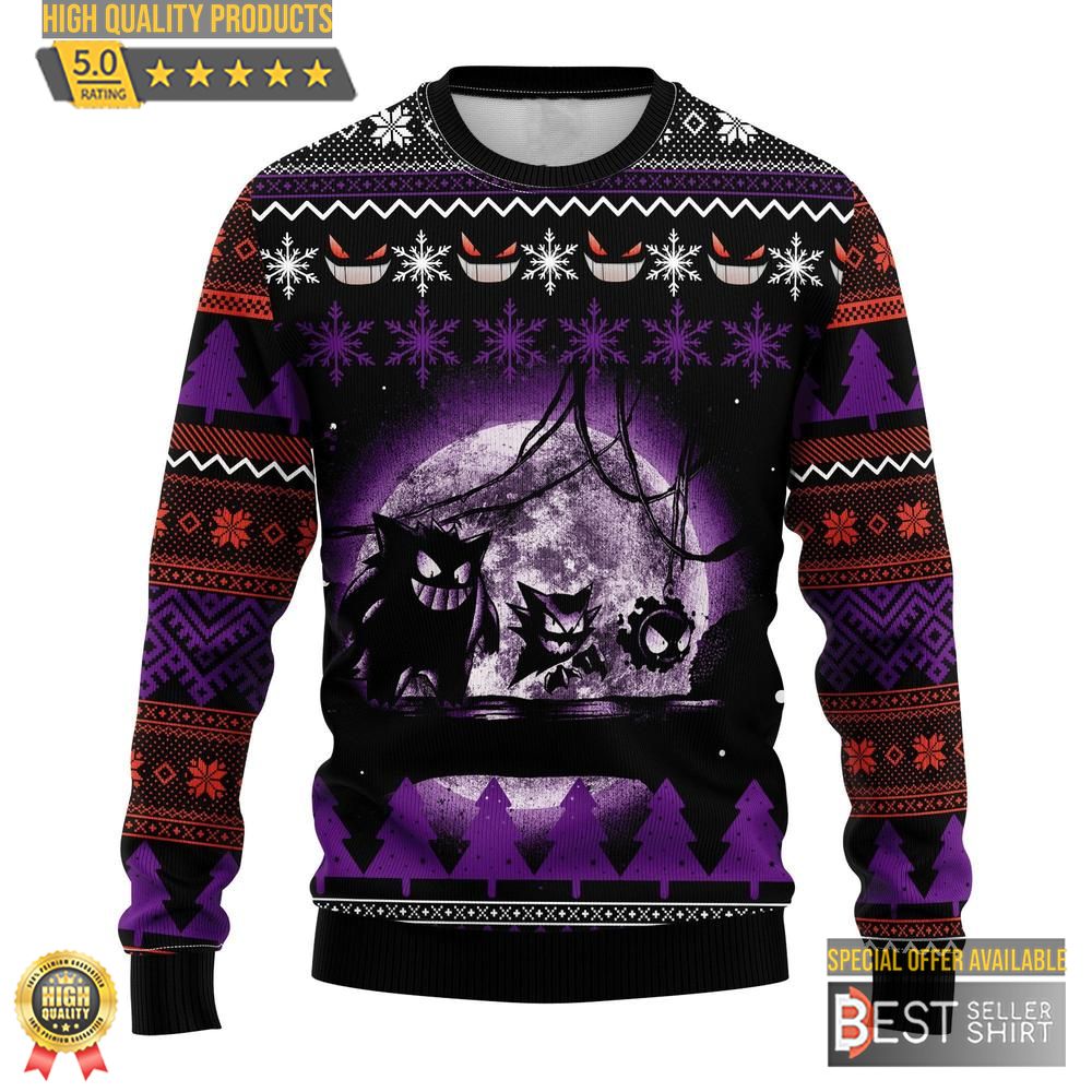 Pokemon Anime Ghost Ugly Sweater Christmas Gifts 1