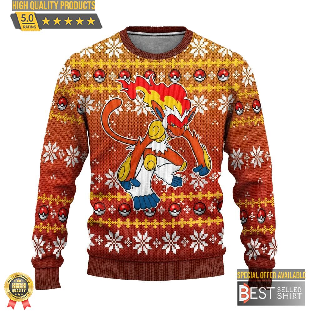 Pokemon Anime Infernape Ugly Sweater Gifts Christmas Gifts 1