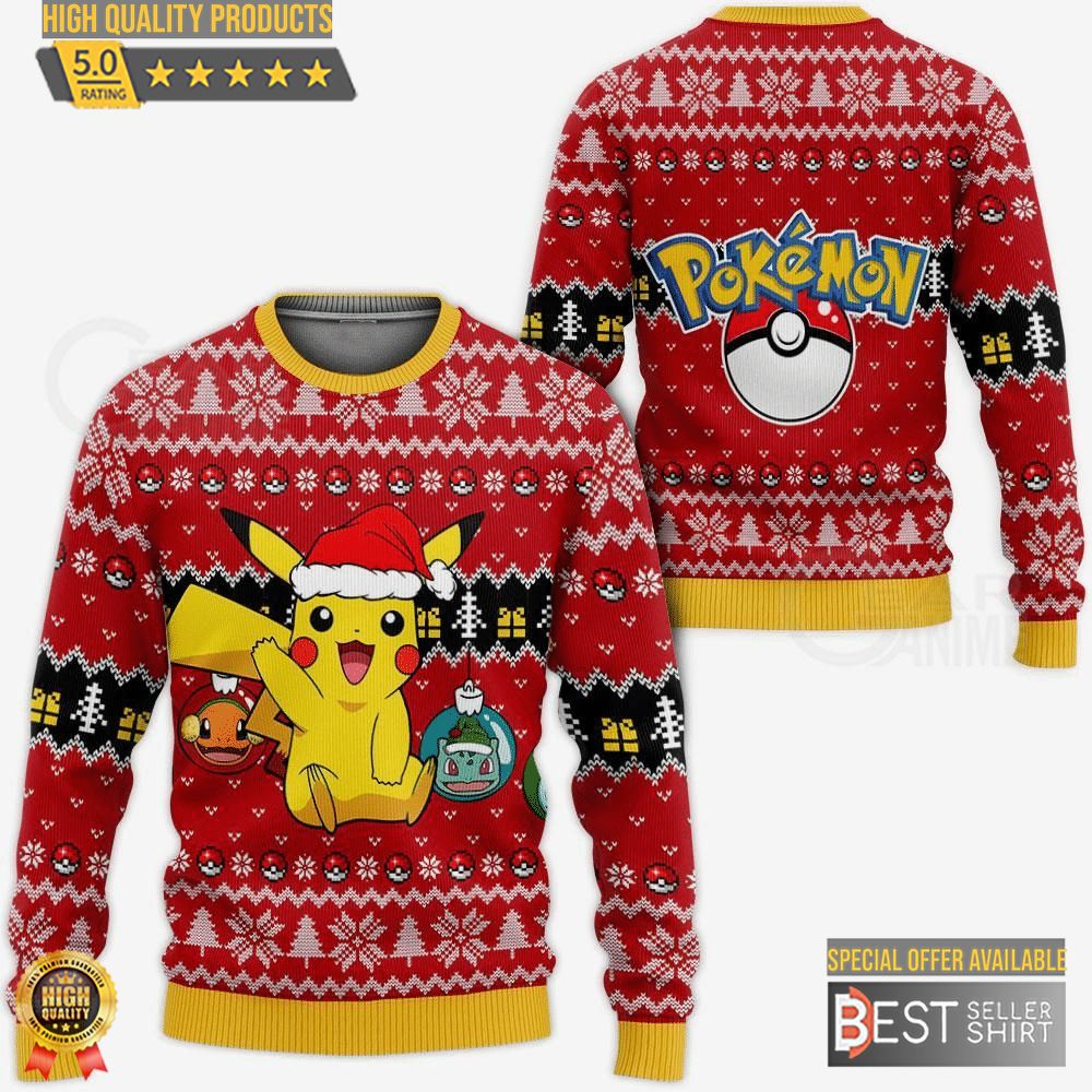 Pokemon Anime Pikachu Ugly Sweater Christmas Gifts 1