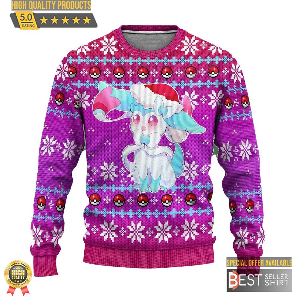 Pokemon Anime Sylveon Ugly Sweater Gifts Christmas Gifts 1