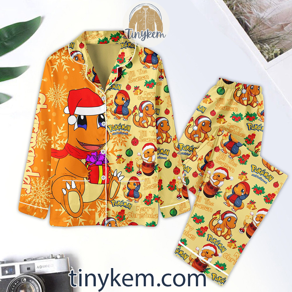 Pokemon Christmas Charmander Fire Pajamas Set2B1 GVmxT