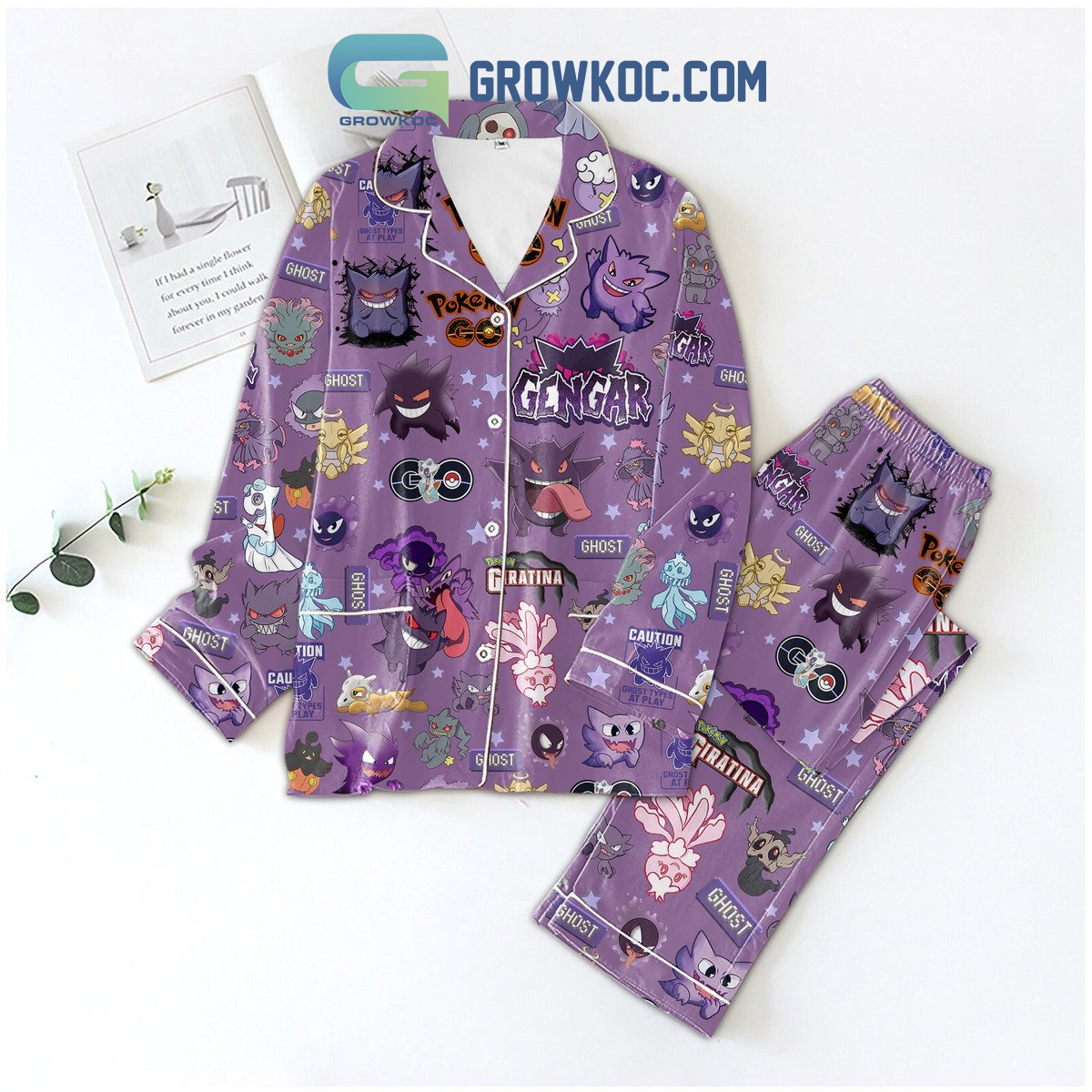 Pokemon Gengar Ghost Giratina Pajamas Set2B1 CkBiT