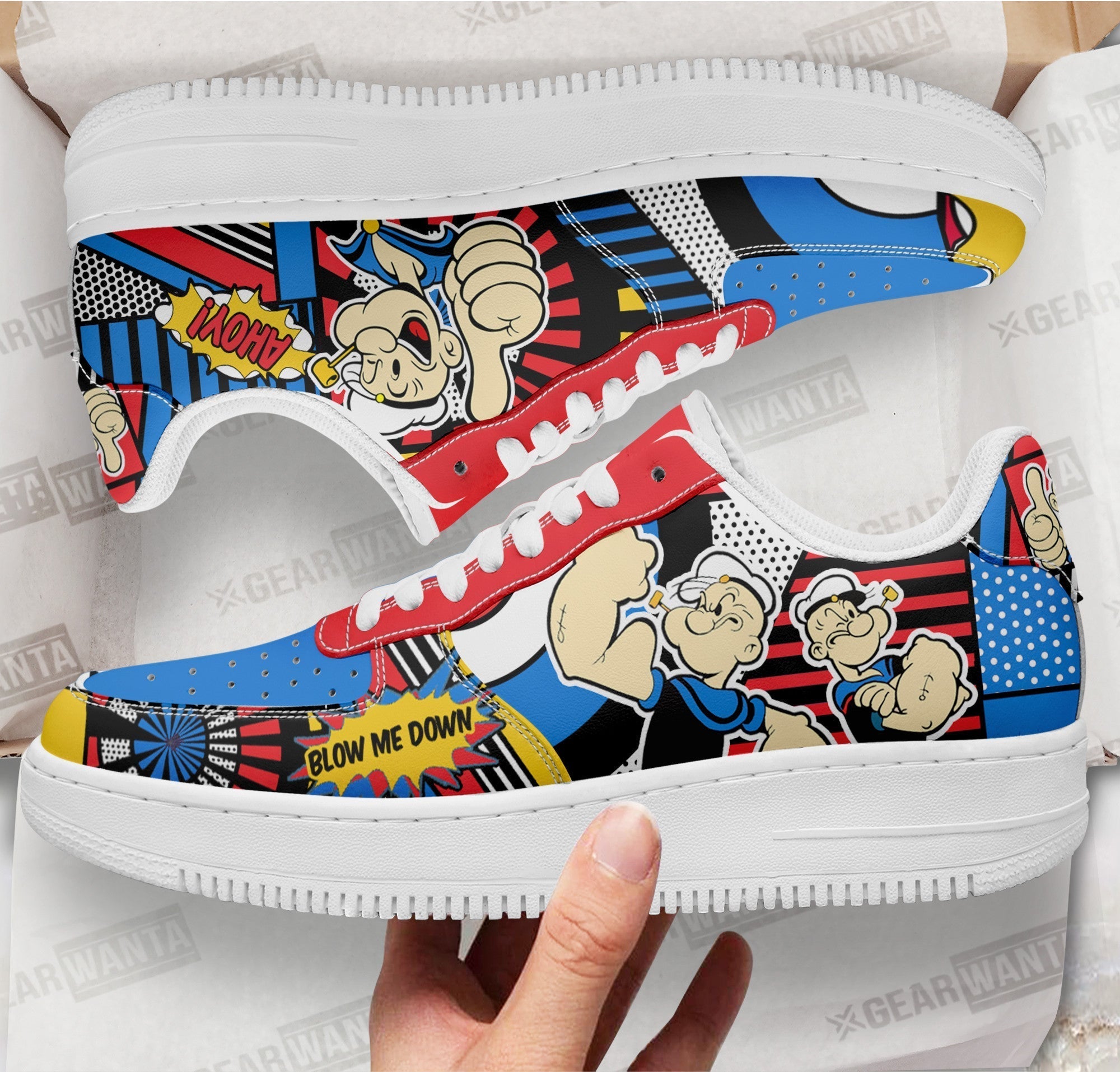 Popeye the Sailor Man Air Sneakers Custom Comic Shoes 1 GearWanta