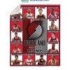 Portland Trail Blazers Legends NBA Team Fleece Blanket Quilt2B1 gYL9B