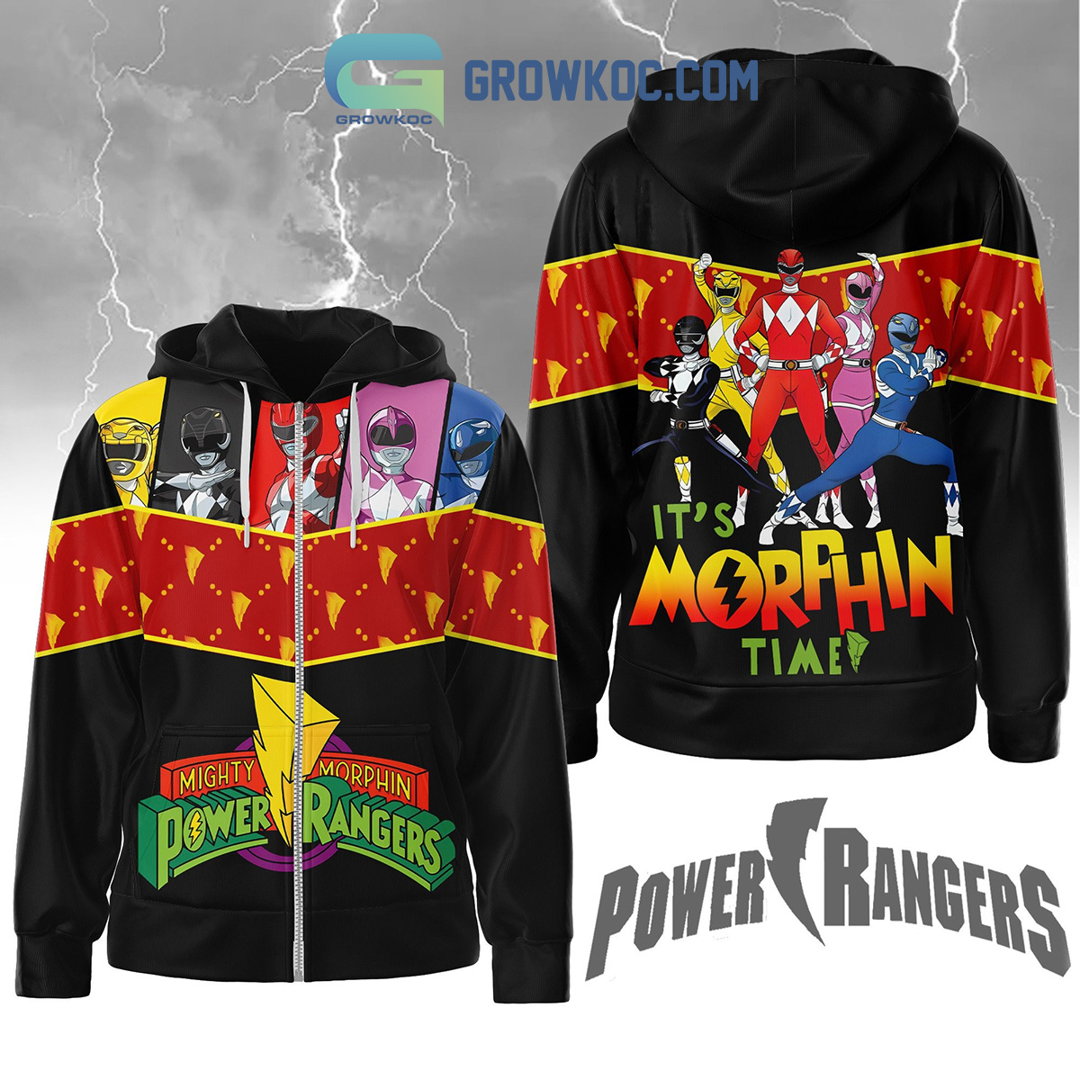 Power Rangers Its Morphin Time Hoodie T Shirt2B1 qm0Ig