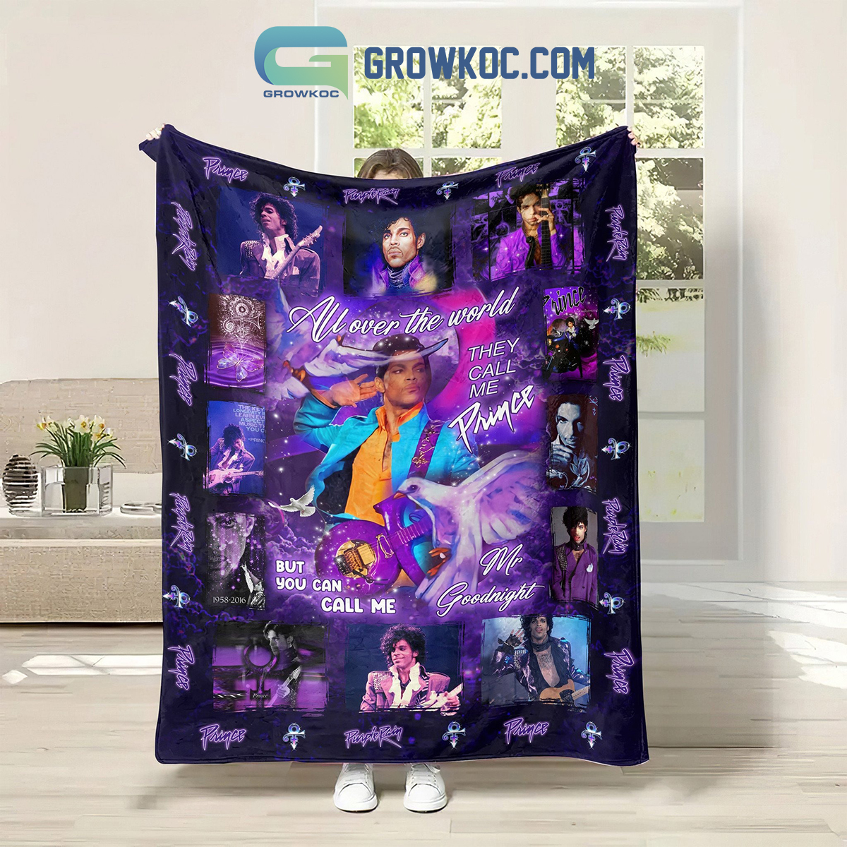 Prince All Over The World They Call Me Prince But You Can Call Me Mr. Goodnight Fleece Blanket Quilt2B1 4Zkgp