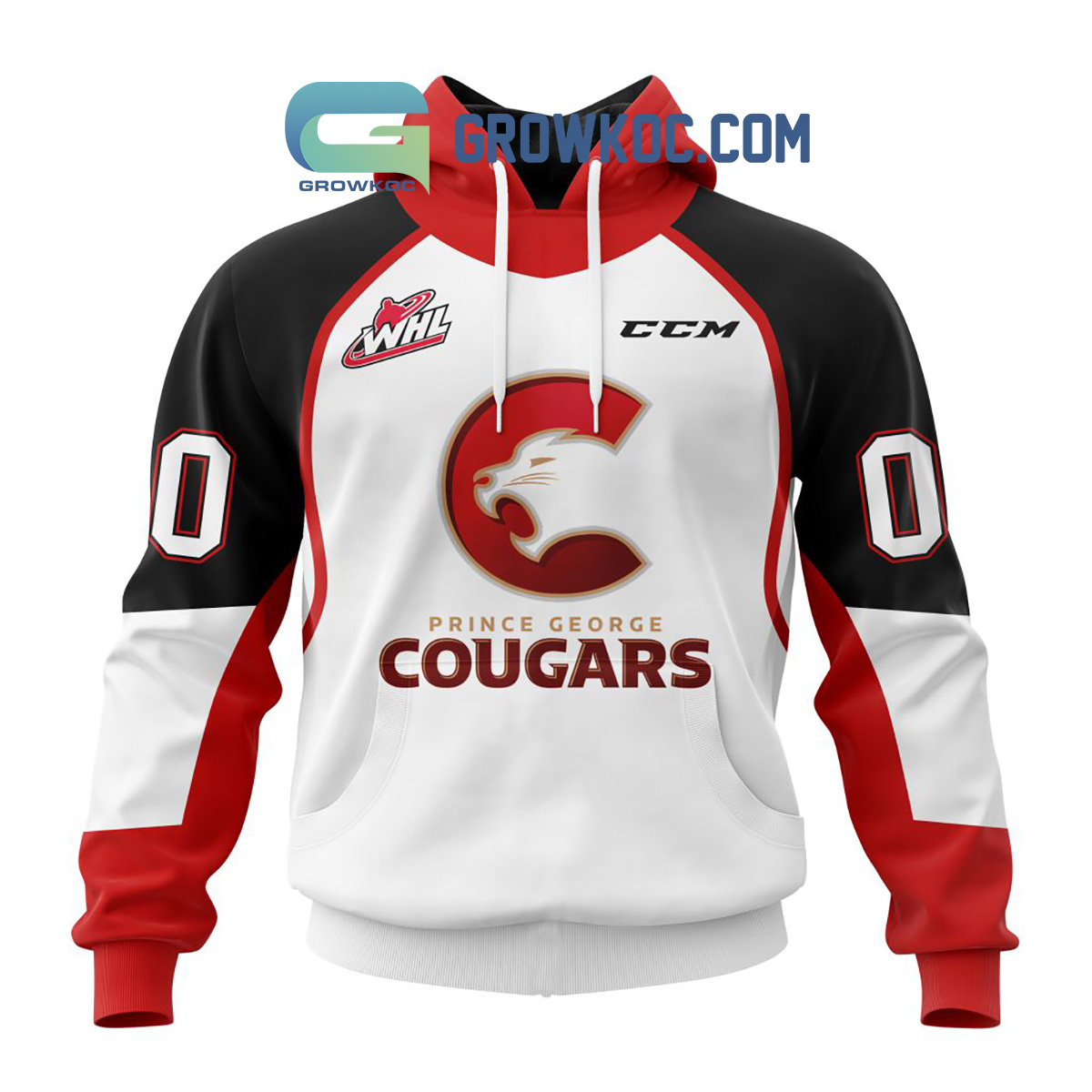 Prince George Cougars Away Jersey Personalized Hoodie Shirts2B1 Zh8tO