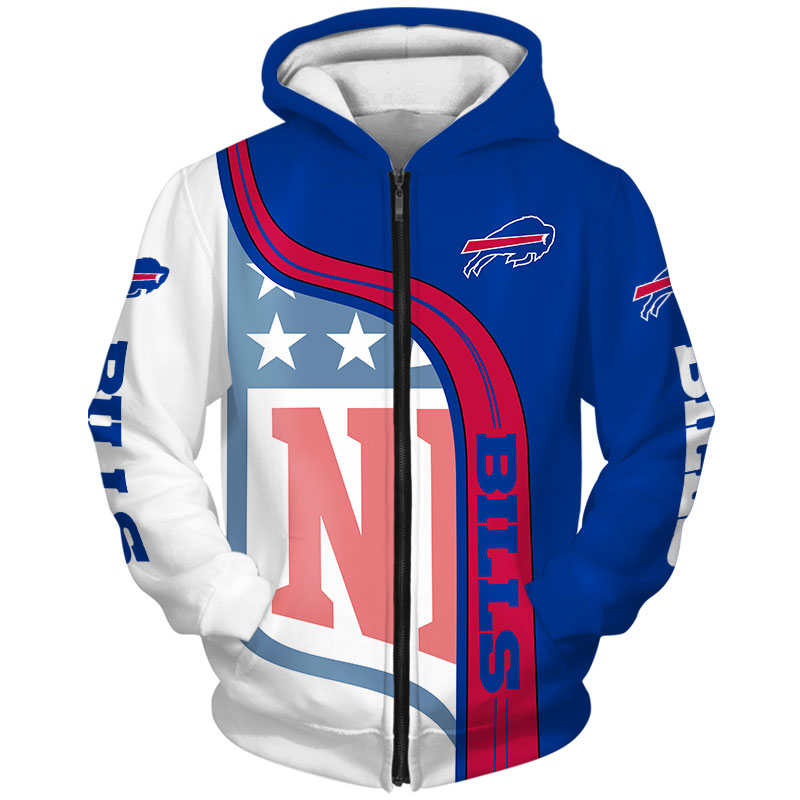 Pullover All Over Print Buffalo Bills 3D Hoodie Zip Hoodie Nfl For Fans 0