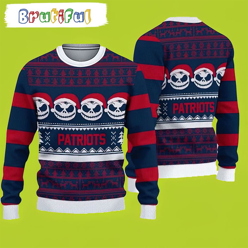 Pumpkin New England Patriots Christmas Sweater