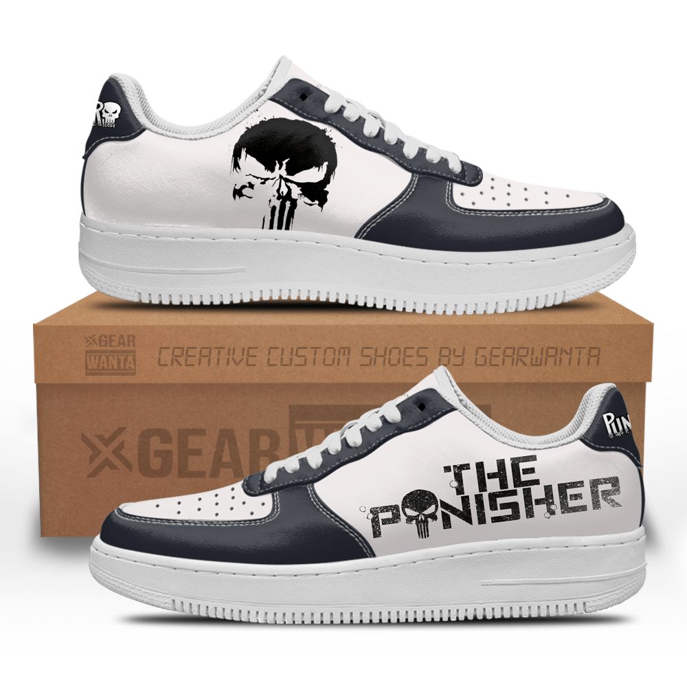 Punisher Super Hero Custom Air Sneakers QD22 1 GearWanta