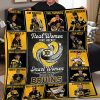 Real Women Love Hockey Smart Women Love The Bruins Fleece Blanket Quilt2B1 9KsVH