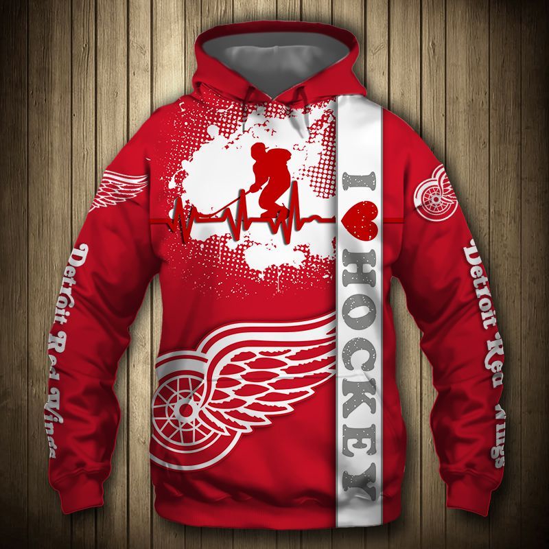 Red Wings Nhl Custom All Over Print Hoodie Personalized Gift Idea 0