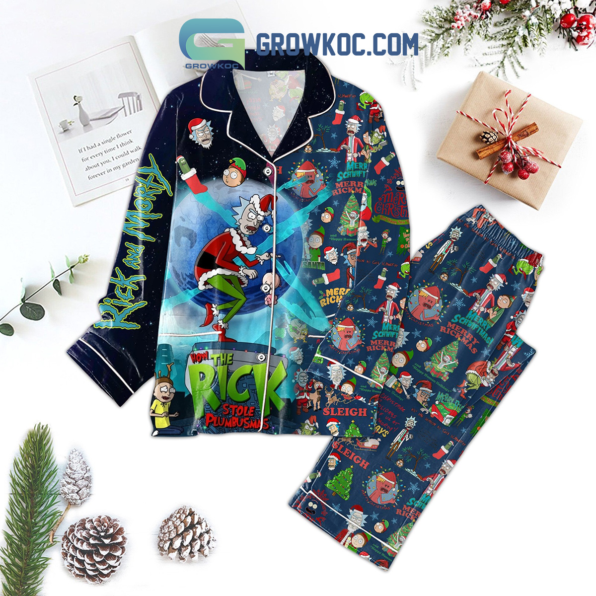 Rick And Morty I Always Sleigh Merry Christmas And Happy New Year Pajamas Set2B1 aGKw2