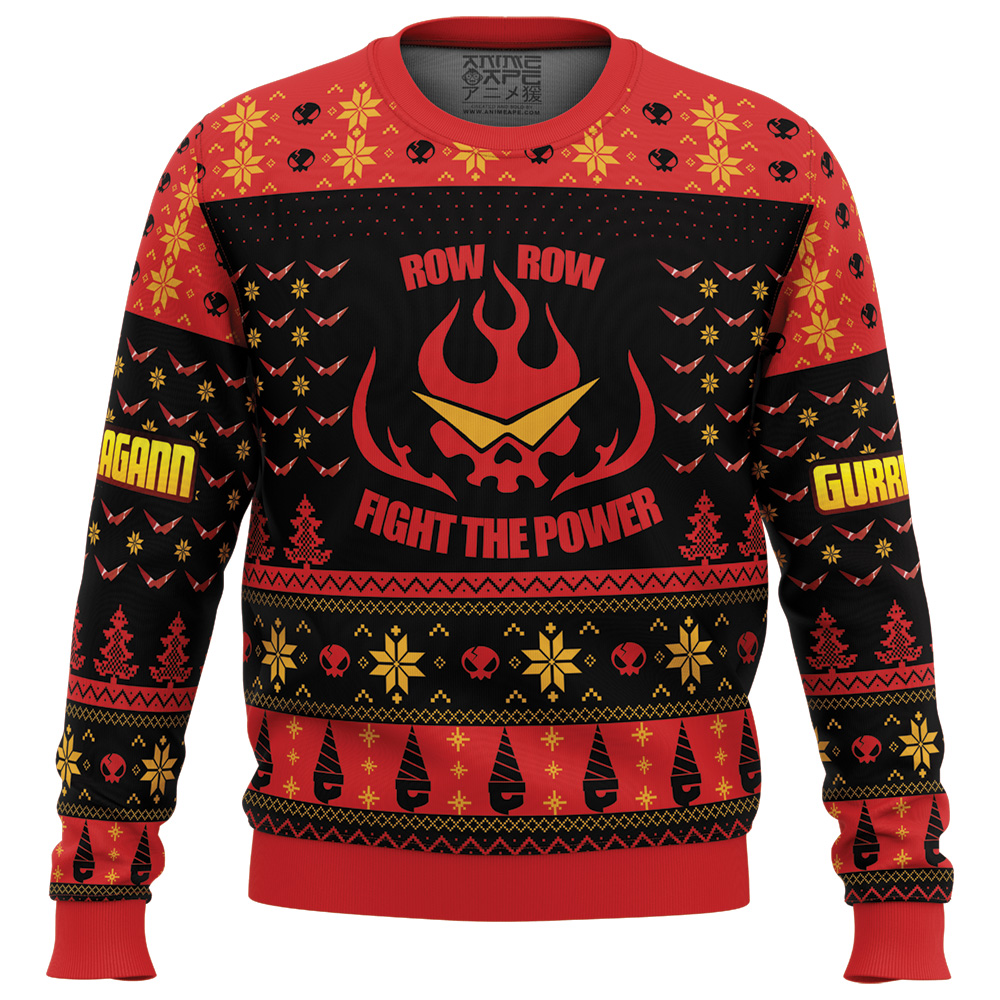 RowRow Fight The Power TTGL Ugly Christmas Sweater FRONT mockup