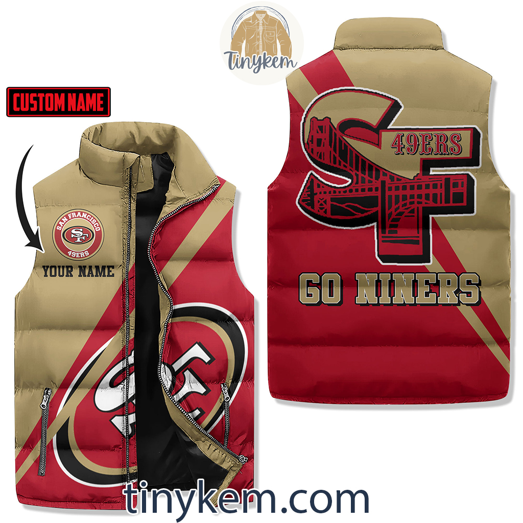 SF 49ers Customized Puffer Sleeveless Jacket Go Niners2B1 Ej6ZN