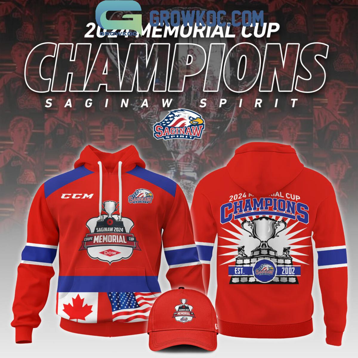 Saginaw Spirit 2024 Memorial Cup Champions Hockey Fan Hoodie Shirts 1 gvwzJ