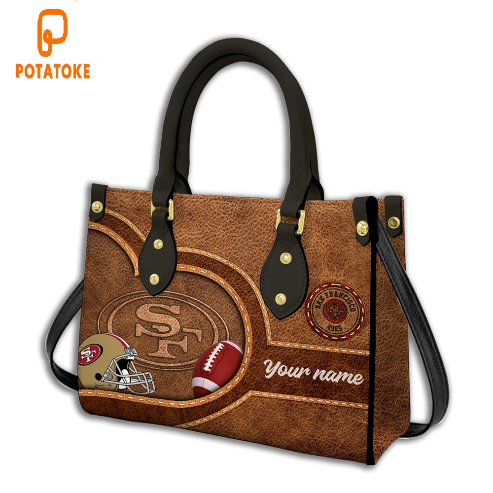 San Francisco 49ers Custom Name NFL Leather Bag