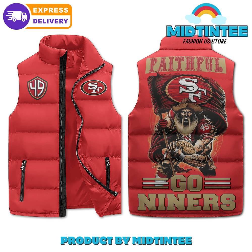 San Francisco 49ers Faithful Go Niners Sleeveless Puffer Down Vest 1