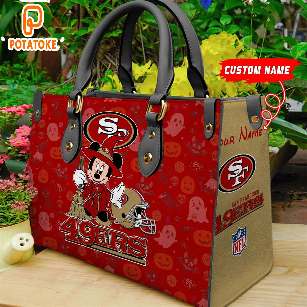 San Francisco ers NFL Minnie Halloween Women Leather Hand Bag